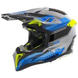 Airoh Aviator 3 AMS² Wave - Gloss Silver Blue Yellow Airoh Aviator 3 AMS² Wave - Gloss Silver Blue Yellow