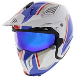 MT Streetfighter SV Twin helm Gloss White Blue Red MT Streetfighter SV Twin helm Gloss White Blue Red