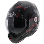 ROOF Desmo Modular Helmet Storm Matt Black Titan Red ROOF Desmo Modular Helmet Storm Matt Black Titan Red