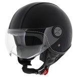 Vito Loreto Jet Berlin helmet - Leather Black Vito Loreto Jet Berlin helmet - Leather Black