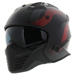 Vito Jet Bruzano helmet matt black red Vito Jet Bruzano helmet matt black red