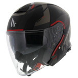 MT Thunder 3 SV Jet helmet Bow matt black red MT Thunder 3 SV Jet helmet Bow matt black red