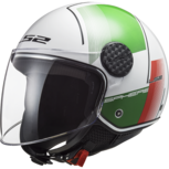 LS2 OF558 Sphere Lux Firm gloss white green red italia LS2 OF558 Sphere Lux Firm gloss white green red italia