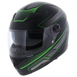 Vito Full Face helmet Falcone sun visor matt black green Vito Full Face helmet Falcone sun visor matt black green