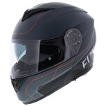 Vito Furio Modular Motorcycle Helmet - matt black grey red Vito Furio Modular Motorcycle Helmet - matt black grey red