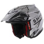 Shiro K-12 Trial helmet scratched chrome black Shiro K-12 Trial helmet scratched chrome black