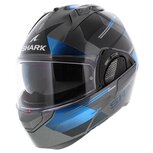 Shark EVO-GT Flip Up Helmet Tekline silver blue black Shark EVO-GT Flip Up Helmet Tekline silver blue black