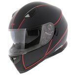 Jopa Sonic fullface helmet matt black red with sunvisor Jopa Sonic fullface helmet matt black red with sunvisor