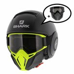Shark Street Drak matt black yellow - Special Edition free Anthracite Mask Shark Street Drak matt black yellow - Special Edition free Anthracite Mask