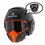 Shark Street Drak matt black orange - Special Edition free Anthracite Mask Shark Street Drak matt black orange - Special Edition free Anthracite Mask