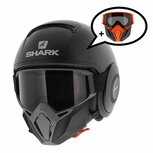 Shark Street Drak matt black anthracite - Special Edition free Neon Orange Mask Shark Street Drak matt black anthracite - Special Edition free Neon Orange Mask