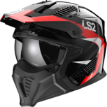 LS2 OF606 Drifter Triality gloss black red LS2 OF606 Drifter Triality gloss black red