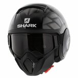 Shark Helmet Street Drak Hurok gloss black silver KSK Shark Helmet Street Drak Hurok gloss black silver KSK