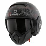 Shark Helmet Street Drak Krull matt black silver red Shark Helmet Street Drak Krull matt black silver red