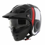 Shark X-Drak Trial Helmet Terrence gloss black white red KWR Shark X-Drak Trial Helmet Terrence gloss black white red KWR