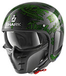 Shark S-Drak Carbon Helmet Freestyle Cup gloss carbon black green DGG Shark S-Drak Carbon Helmet Freestyle Cup gloss carbon black green DGG