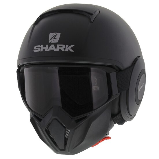 Shark Street Drak matt black - Size XS - Motorcycle helmet with mask