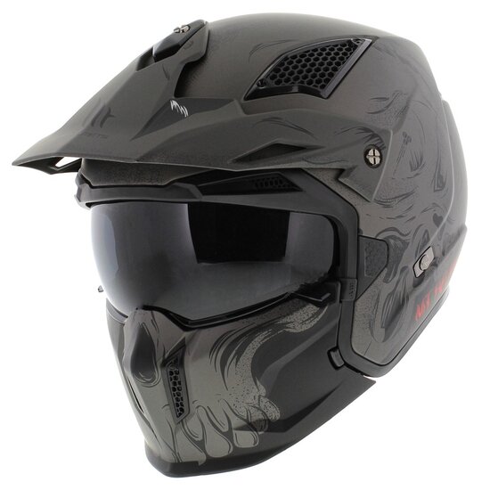 MT Streetfighter SV Darkness helmet matt black grey - Size M