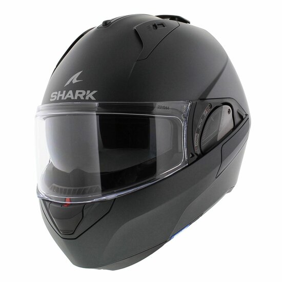 Shark Evo ES motorcycle flip up helmet blank matt anthracite A06 - Size XS