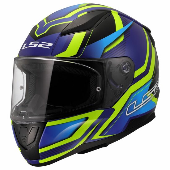 LS2 FF353 Rapid II helmet Flitz h-vision yellow blue